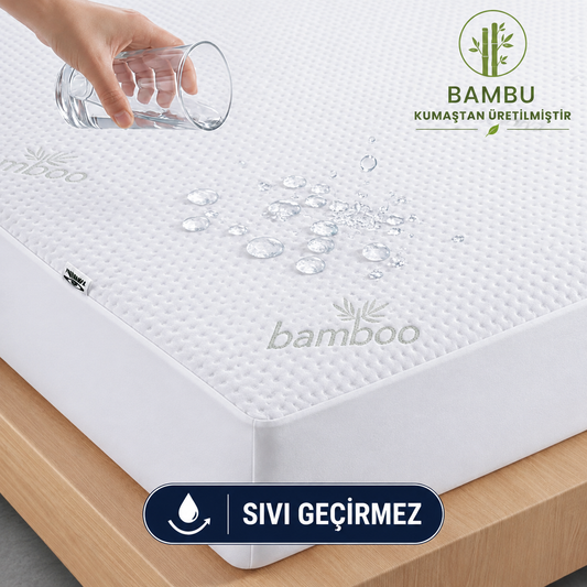 Bambu Su Geçirmez Yatak Örtüsü